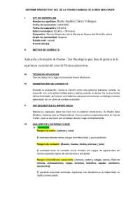 INFORME PROYECTIVO DE KAREN MACHOVER