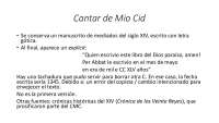 cantar mio cid literatura medieval