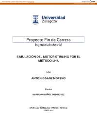 Simulación del Motor Stirling por el Método LHA
