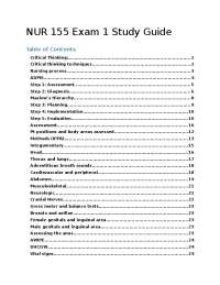 NUR155 Exam 1 Study Guide 100% Correct - Docsity