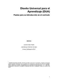 Aplicación de los principios del DUA en el aula: pautas y puntos de verificación