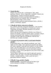 Importância da Atitude Filosófica e Transição do Pensamento Mítico ao Científico - Prof. C