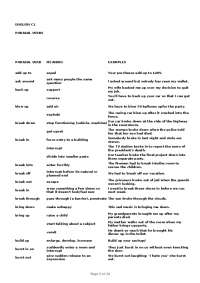 inglese C1, phrasal verbs