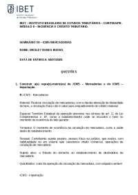 Seminário de casa - Módulo II - Seminário VII.