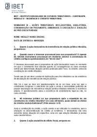 Módulo II - Seminário III