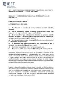 Módulo II - Seminário II