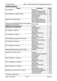 Berechnung. 6-5. Allgemeine Filterkoeffizienten. Tabelle. 6-6. Vergleich Filter-Charakteri