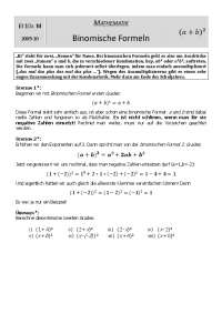 Binomische Formeln