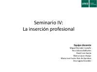 Seminario IV: La inserción profesional