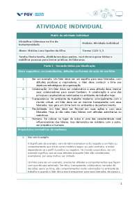 Atividade Individual- Liderança na Era da Estantaneidade FGV