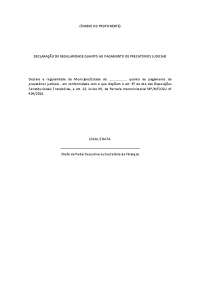 modelo declaração  precatorio