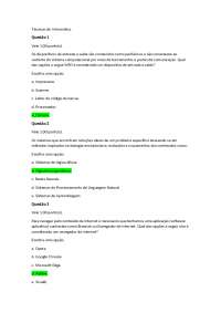 Provas de Informática e gestão empresarial