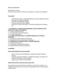 Dirección financiera 1. Apuntes del profesor Juan Gabriel en la Universidad Rey juancarlos