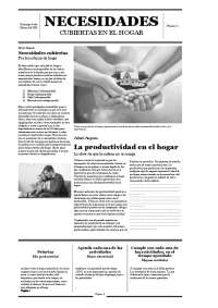 Necesidades Básicas en el Hogar: Responsabilidades y Productividad