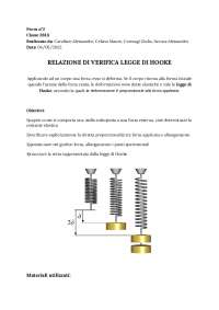 Verifica Sperimentale della Legge di Hooke: Relazione di Laboratorio