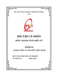 Tiểu luận thanh toán điện tử