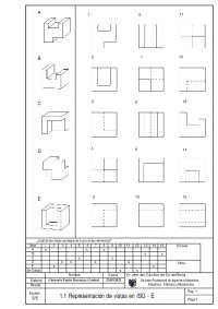 Representación de Vistas en ISO - Ejercicios de Ingeniería Mecánica
