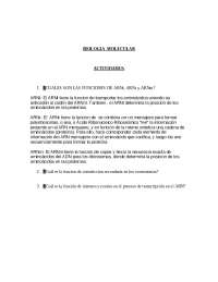 Funciones de ARNt, ARNr y ARNm en la transcripción de ARN