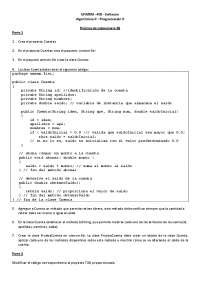 Ejercicios de clases y objetos algorítmica 1 - Docsity