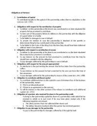 Partnership Obligations and Rights: A Legal Overview