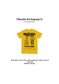 Apuntes de las diapositivas ordenadas para Filosofía del lenguaje II