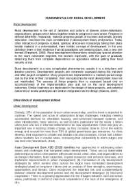 Fundamentals of Rural Development