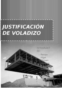 JUSTIFICACIÓN DE UN VOLADIZO