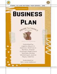 Business plan Sample in Business Marketing