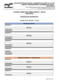 FUNDAMENTAÇÃO DE TEÓRICA ESTAGIO PEDAGOGIA