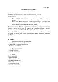 Contenidos y destrezas