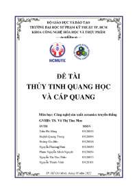 thủy tinh quang học và cáp quang