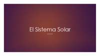 Nuestro Sistema Solar