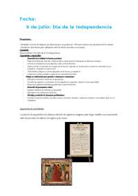 9 DE JULIO 1816 DIA DE LA INDEPENDENCIA - Docsity