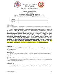 Java Capstone Project - Chapter 1 - Docsity