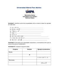 Unidad uno matemáticas | Apuntes de Matemáticas | Docsity