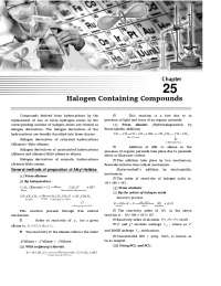 Study notes on HALOGEN CONTAINING ORGANIC COMPOUNDS