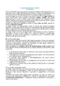 compendio di legislazione scolastica riassunti