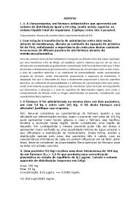 Exercicio de Farmacocinetica excreção