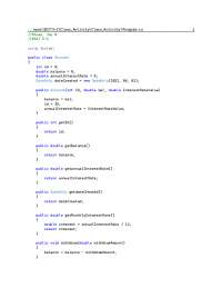 Design a class named Account using c# programming language