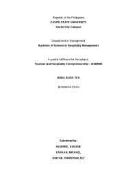 Boba Bliss Milk Tea Shop Business Plan