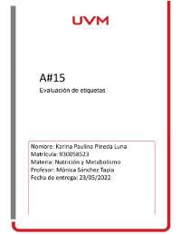 actividad 15 Análisis de etiquetas