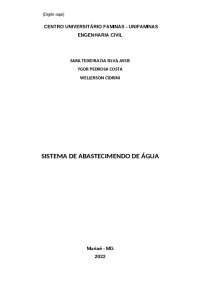 Memorial de abastecimento de água