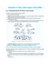 Data Link Layer chapter 5 | Lecture notes Computer Science | Docsity