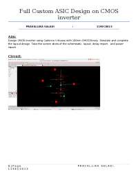 CMOS Inverter Design in Cadence