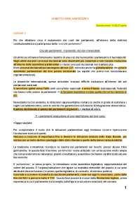 Diritto parlamentare italiano e comparato - primo esonero