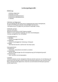 Leistungsdiagnostik: Methoden, Gütekriterien und Laktattest