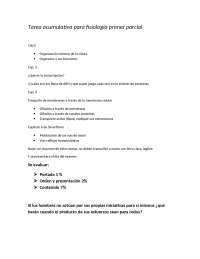 Tarea acumulativa de fisiología para el primer parcial