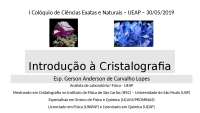 Introdução à Cristalografia
