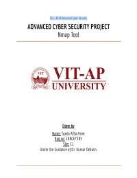 CyberSecurity Project About Nmap Tool