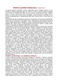 Riassunto Prima Guerra Mondiale | Schemi e mappe concettuali di Storia ...